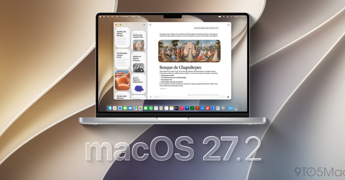 Apple releases macOS 27.2 with expanded Siri AI support