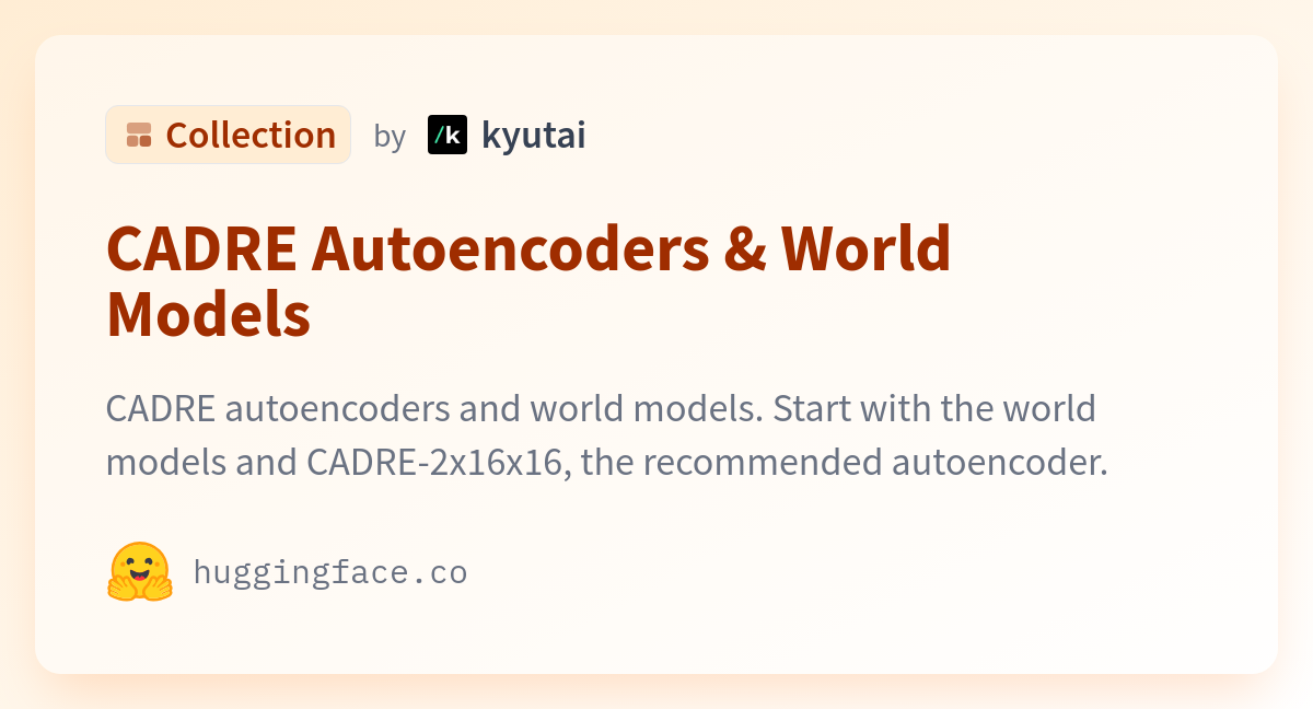 Kyutai releases CADRE video autoencoders for interactive world models
